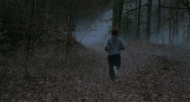 IMAGE: Still - Foster running into the fog