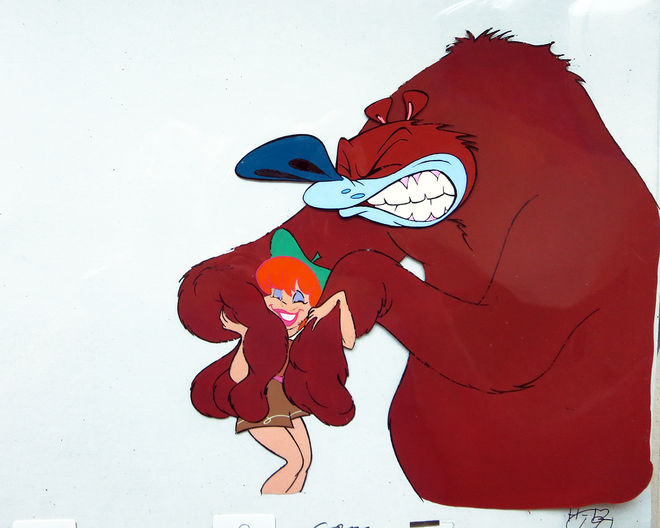IMAGE: Animation cel – Shelley and the bear