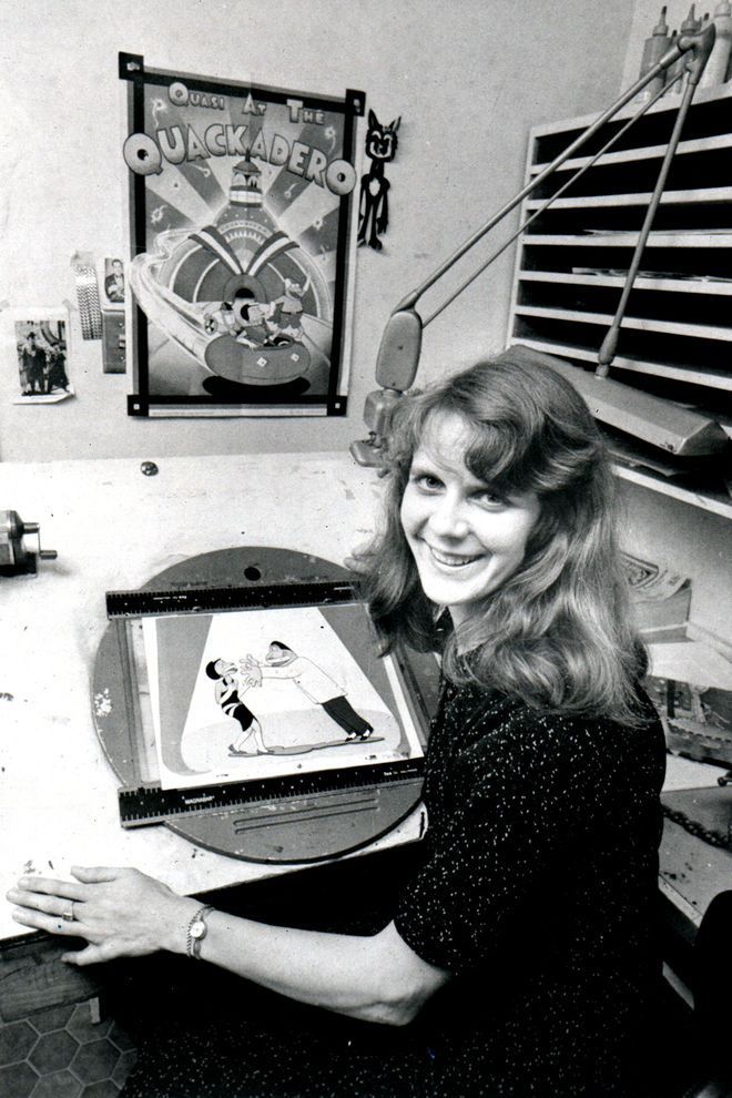 IMAGE: Sally Cruikshank at Snazelle Films, 1978