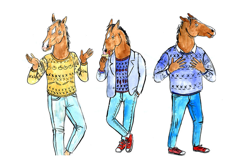 IMAGE: Early sketches of BoJack