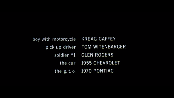 IMAGE: End credits listing cars as characters