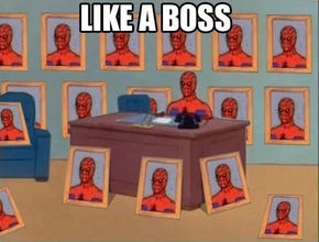 IMAGE: "Like a boss" meme
