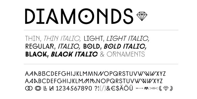 IMAGE: Diamonds typeface