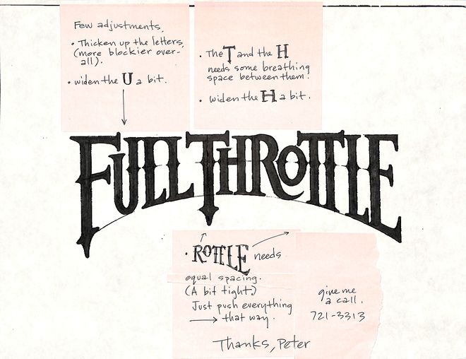IMAGE: Full Throttle (1995) Original Logo Concept
