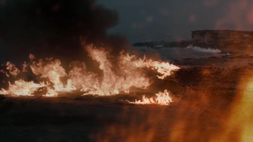 IMAGE: Still – land on fire from season 4 sequence