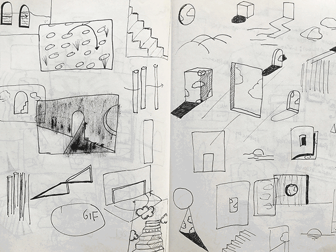 IMAGE: Animated GIF - Sketchbook pages