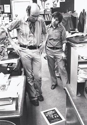 IMAGE: Milton Glaser and Walter Bernard at NY mag, 1970s